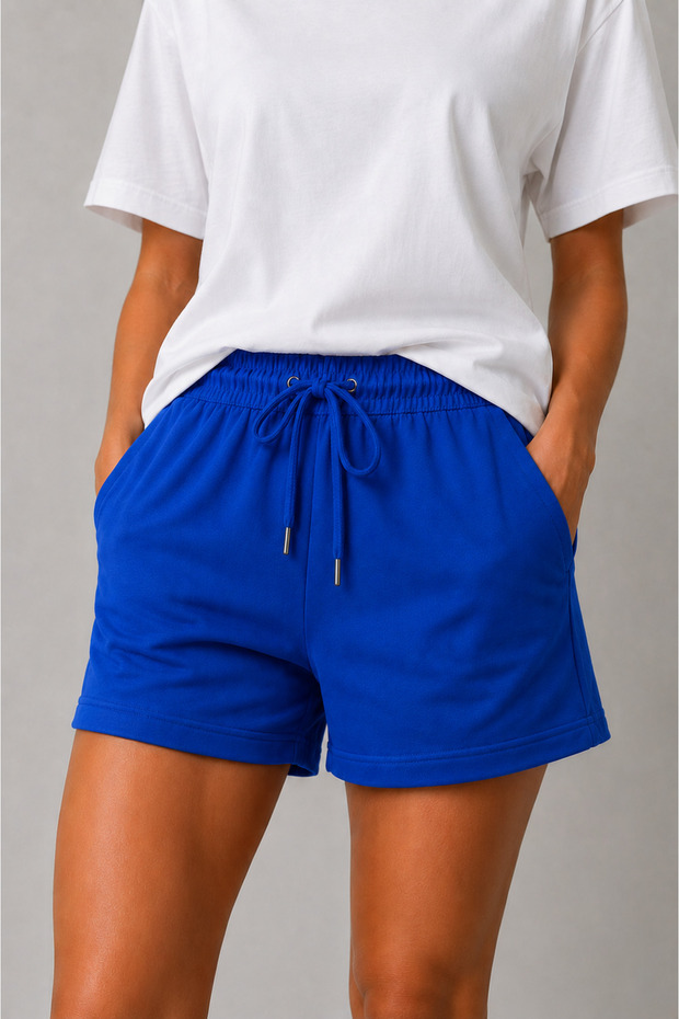 Women's Lace-Up Double Pocket Comfortable Cut Shorts