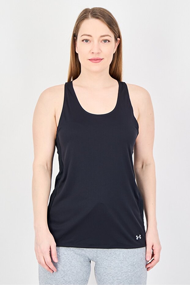 Women Fitted Fit Sleeveless Training Tank Top, Black