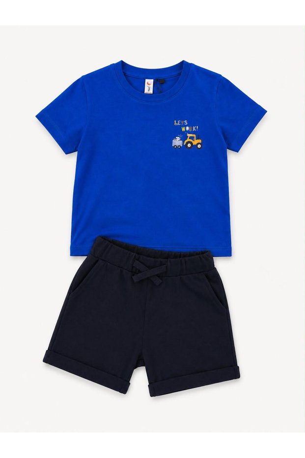H&C 100% Cotton Kids Printed 2-Piece T-Shirt Shorts Set 1-6 Years