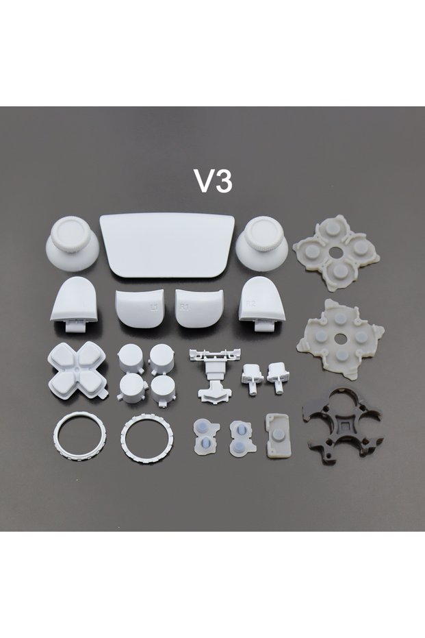 V3 White 1set For PS5 Controller D-pad Share Buttons Kit Key Replacement Shell Case Cover L1 R1 L2 R