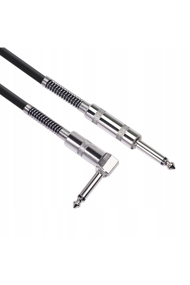 Cablu de chitară, conector jack cotit, tip spirală, 180cm