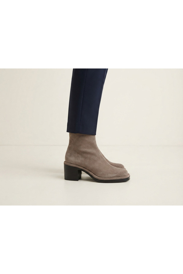 Genuine Leather Zippered Boots Women's Shoes