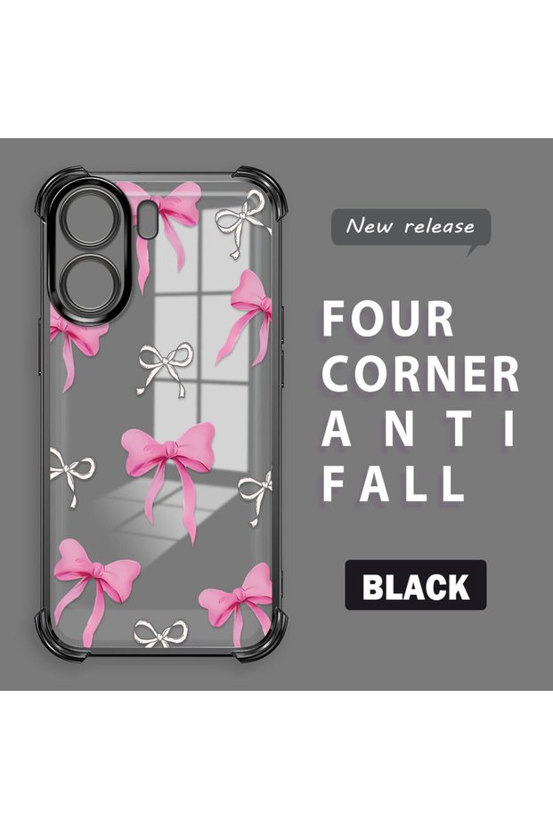 Xiaomi Poco C65 Compatible Transparent Back Four-Corner Reinforced Impact Protection Silicone Case