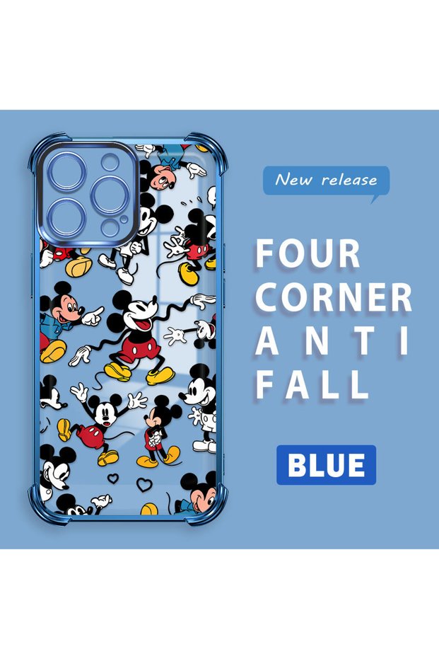 iPhone 14 Pro Max Compatible Transparent Back Four Corners Reinforced Impact Protection Silicone Case