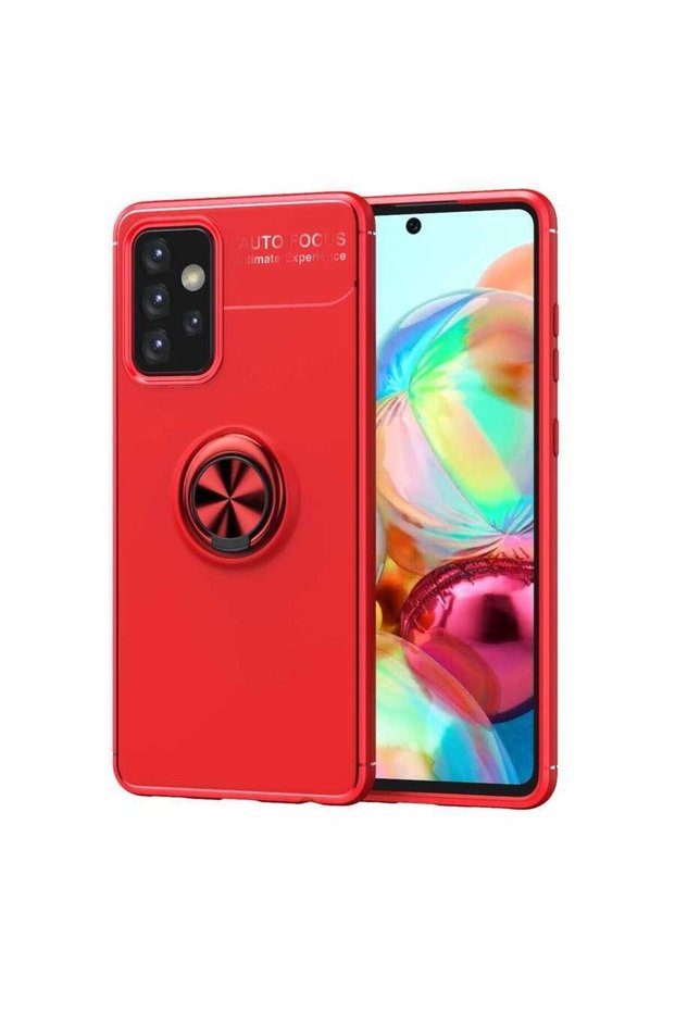 Silicone Ravel Cover with Rotatable Ring Stand for Samsung Galaxy A52 Compatible Mobile Phone