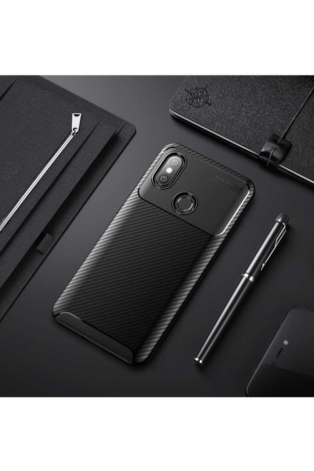 Case Carbon Design Cover for Xiaomi Redmi Note 6 Pro Mobile Phone