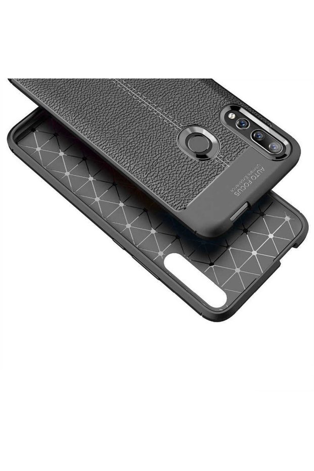 Ultra Protection Leather Look Silicone Surface Case Niss Cover Compatible for Huawei Y9 Prime 2019