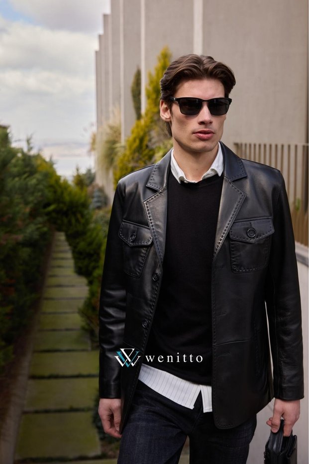 DERİ MONT BLAZER CEKET