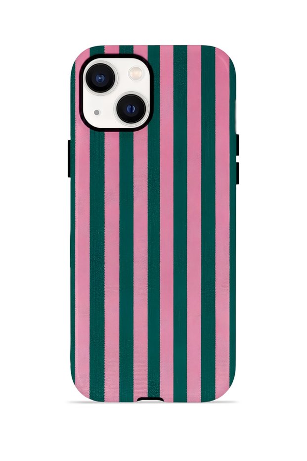iPhone 14 Plus Vorian Double Layer Case Pink Navy Cabana
