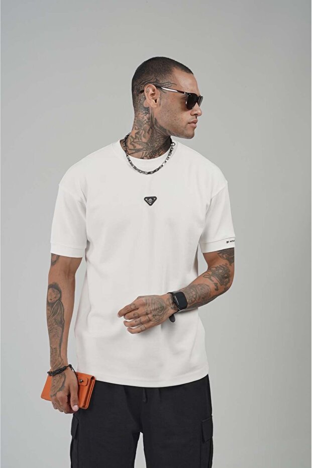 Kingbrich Logo Double Face Ribbed Regular Fit T-Shirt