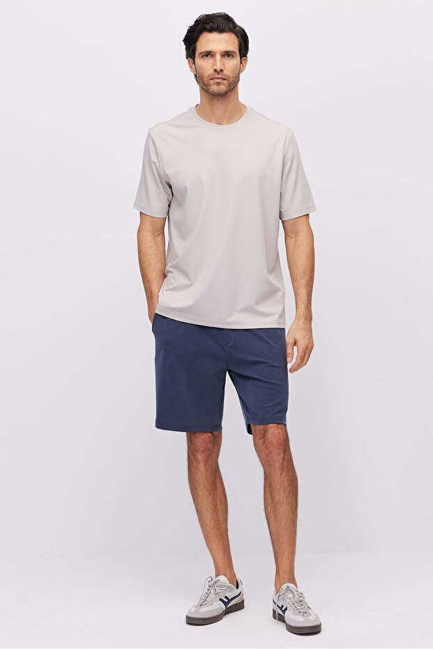 Men's Shorts with Elastic Waist and Ties