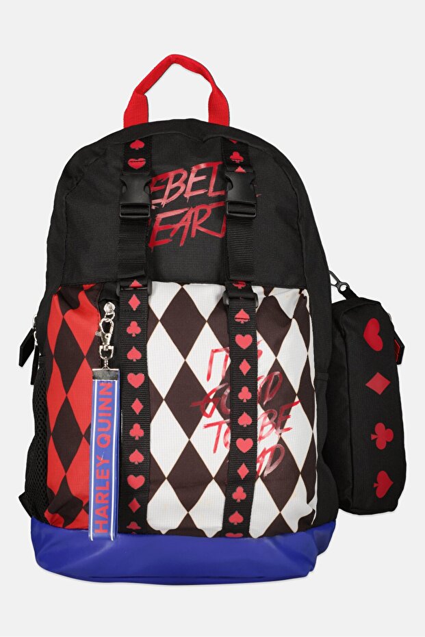 Kids Girl Harley Quinn Backpack 29 L x 13 W x 44 H cm, Black Combo