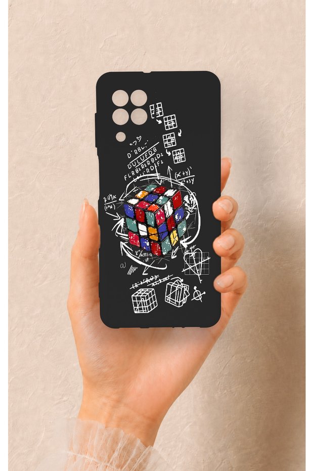 Samsung A22 Compatible Rubik's Cube Patterned Silicone Case