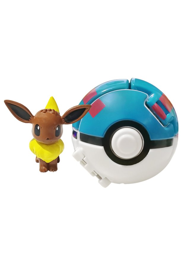 4 Pokemon Figure Ball Elf Pet Anime Action Doll Pikachu Charizard Mewtwo Bulbasaur Squirtle Mew Poke