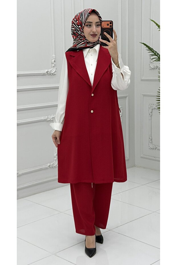Sofia Vest Set Red