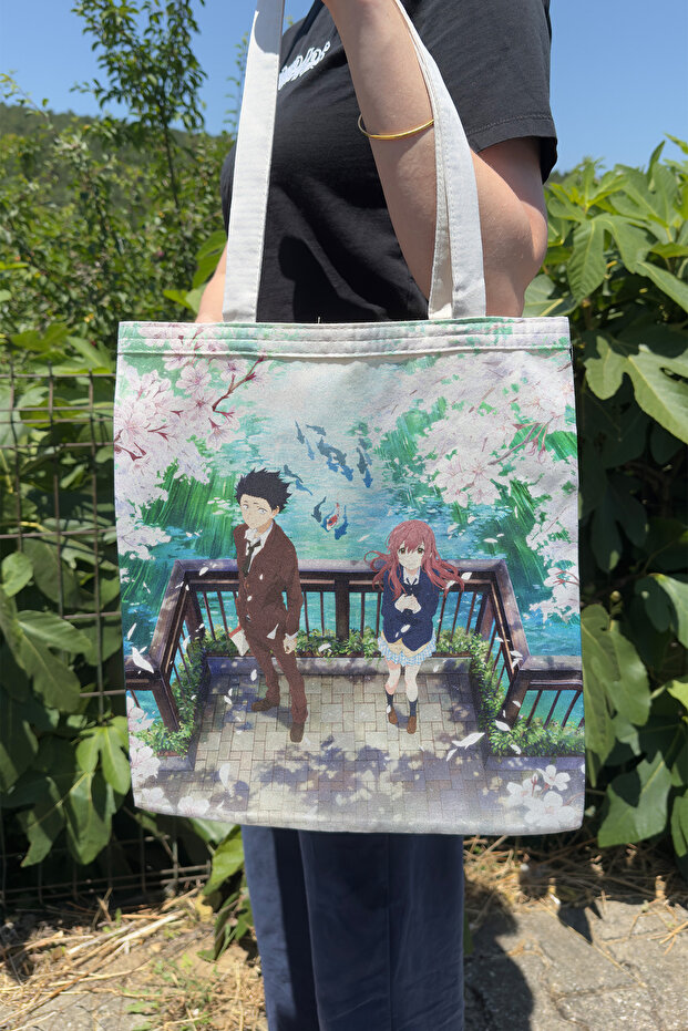 Koe No Katachi V2 Summer Winter Double-Sided Canvas Printing Tote Bag Anime Bag