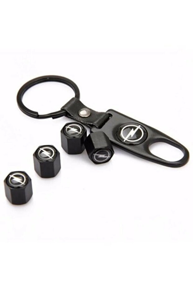 Opel Metal Valve Cover and Keychain Set