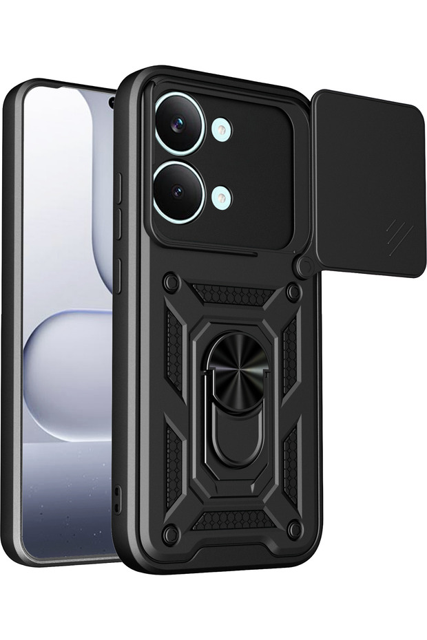 Zngzrmll Newface Poco X8 Pro Max Pars Lens Ringed Silicone (221636) - Black