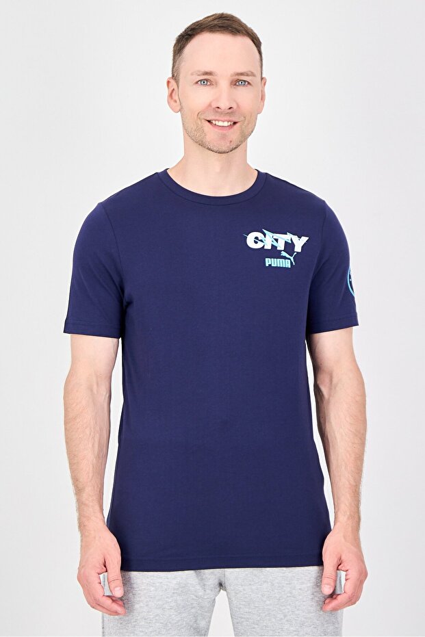 Men Sportswear Fit Manchester City T-Shirt, Navy