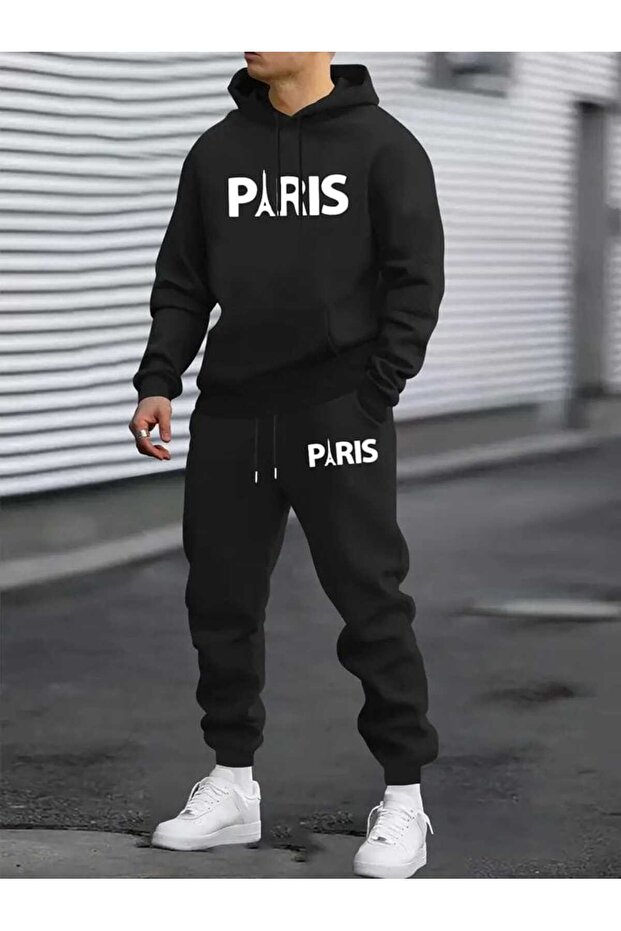Unisex Character Hooded Sweatshirt Set - Face and All-Over Surface Printed, Comfortable Lace-Up Hoodie