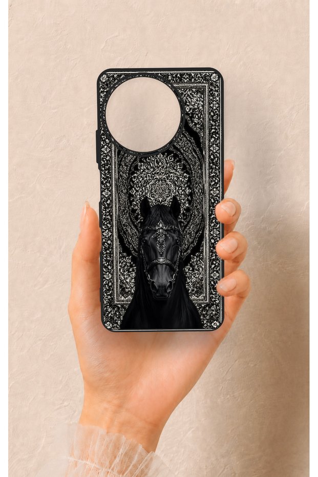 Realme 11 Compatible Ethnic Horse Figure Patterned Silicone Case