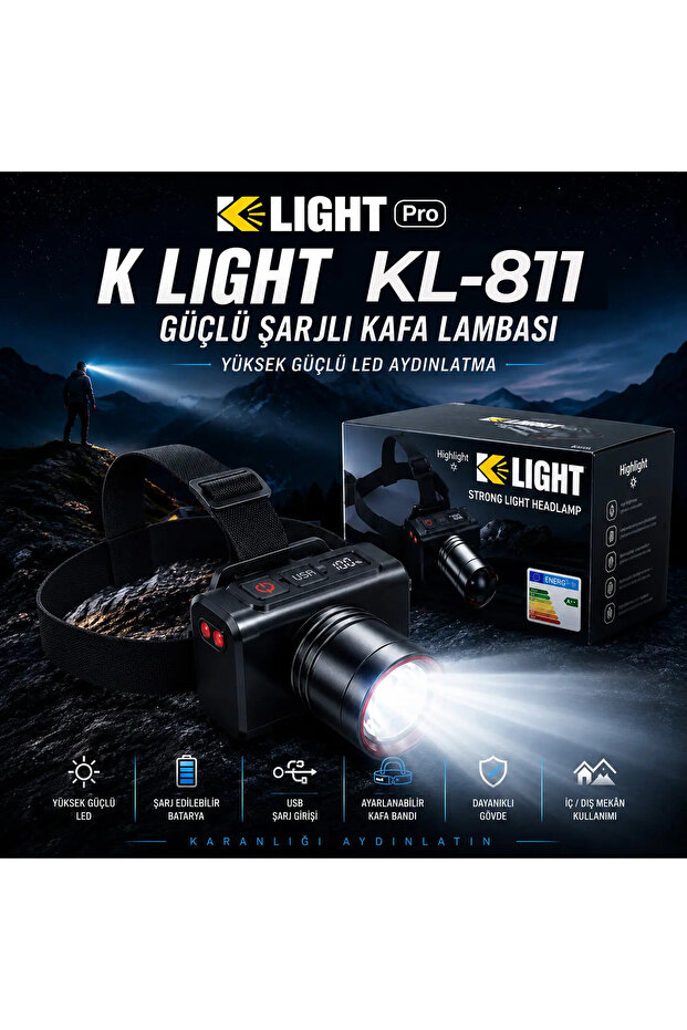 K Light KL811 Kafa Lambası