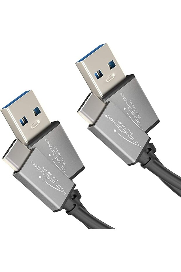 كابل USB-A 3.0 إلى USB-C - بطول 2×0.8 متر | كابل بيانات فائق السرعة وكابل شحن مناسب