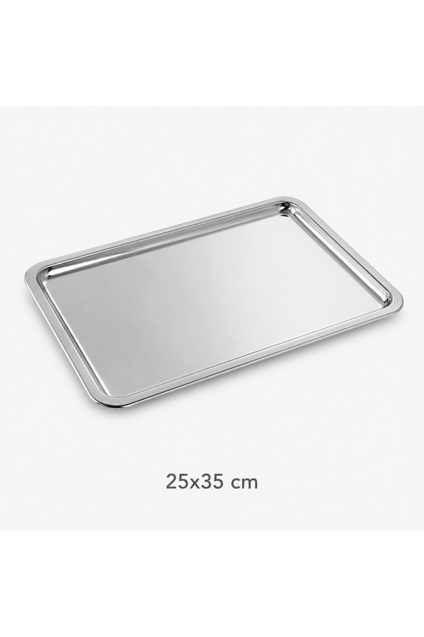6 Steel Pastry Trays No:4; 25X35 Cm.