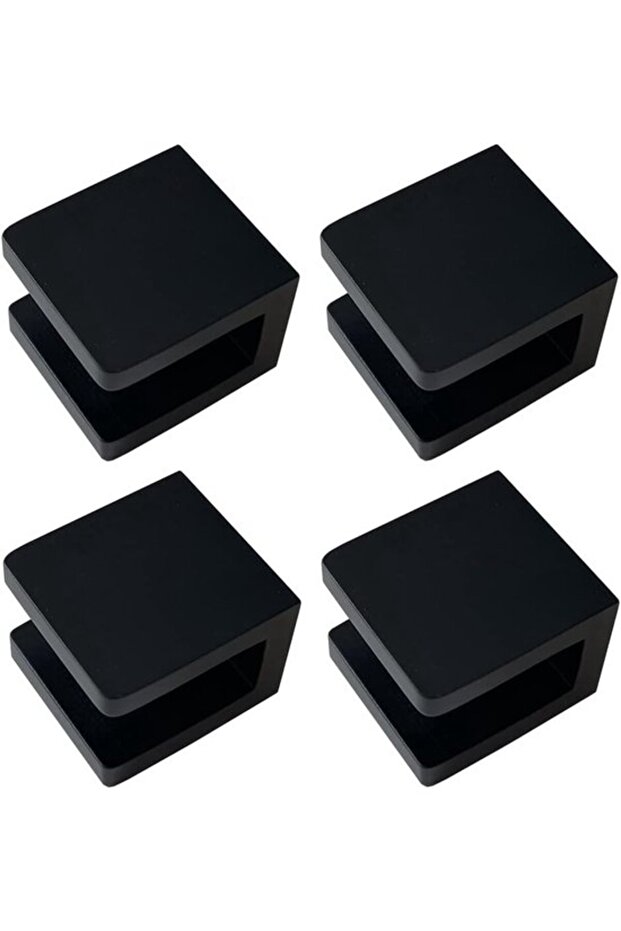 4 Pieces Copper Glass Shelf Clamps – No Drilling into Glass, Support for 8-10mm Glass (Matte Black)