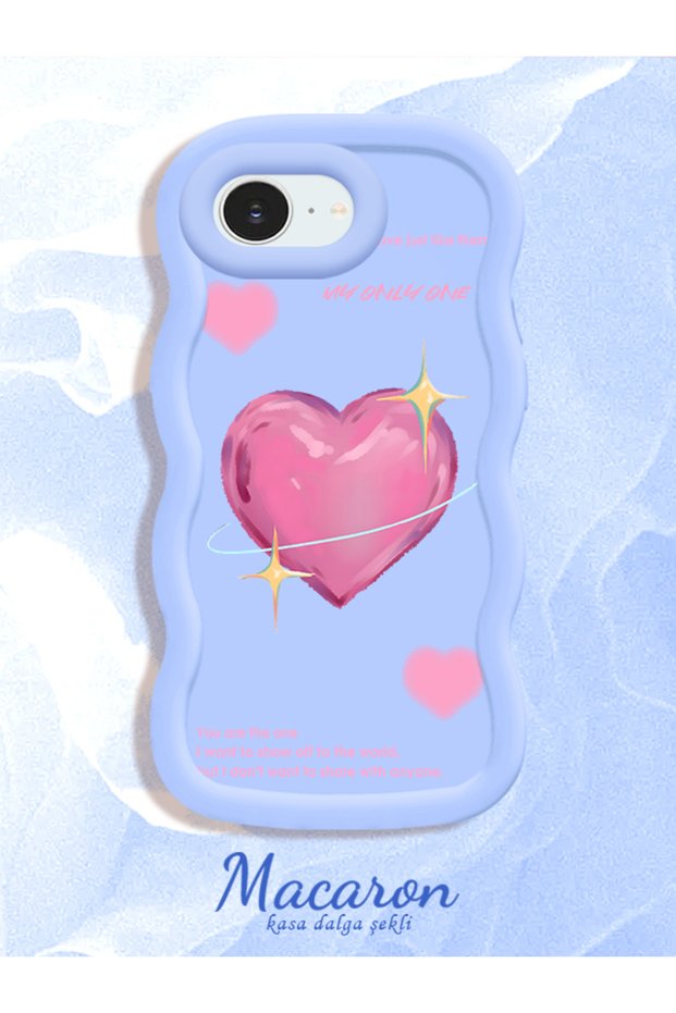 iPhone 16E/17E Compatible Silicone Phone Case with Sweet Pink Heart Motifs, Available in Three Color Options