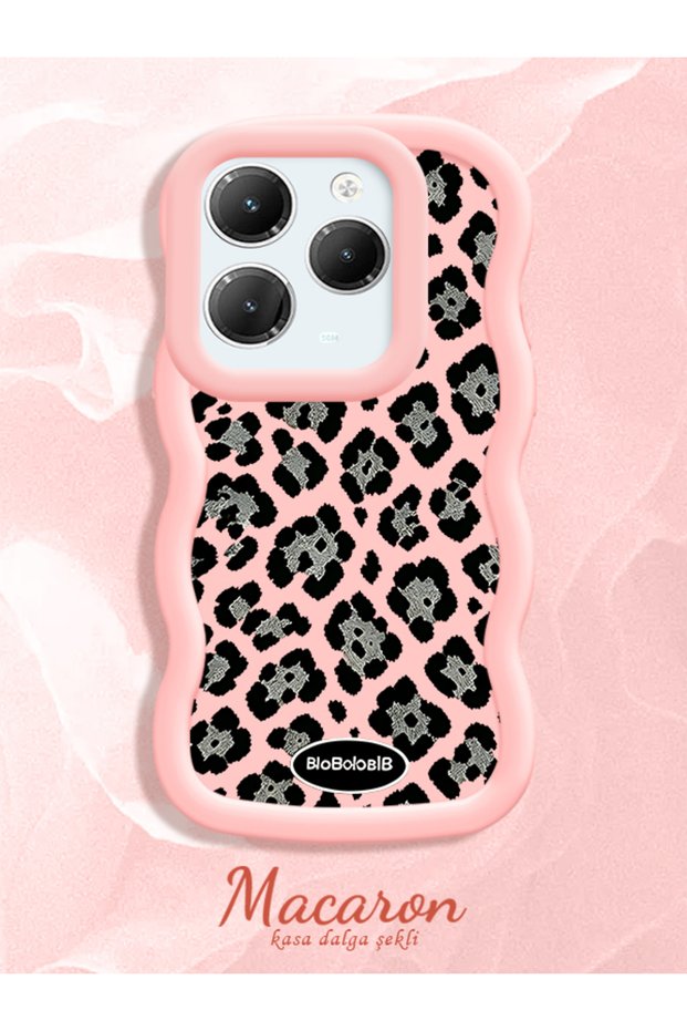 Infinix Hot 40/40 Pro Compatible Wavy Frame Leopard Print High Quality Silicone Phone Case