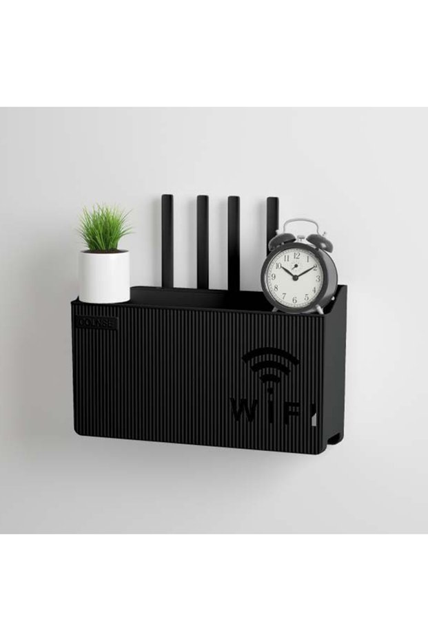 One size WHITE Router Storage Rack TV Set-top Storage Box