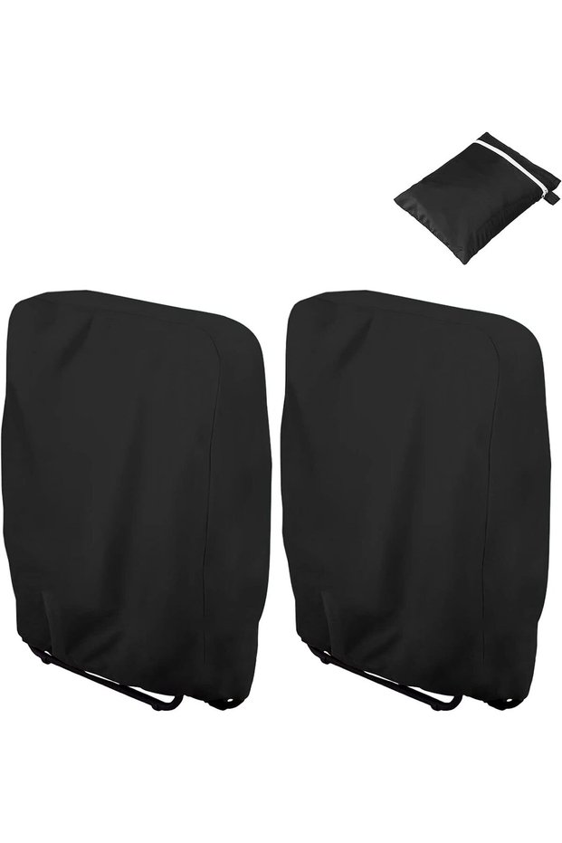Waterproof 2-piece outdoor furniture cover set, zero-gravity chair cover, folding patio chair cover, 28 inches wide x 13 inches deep x 43 inches high