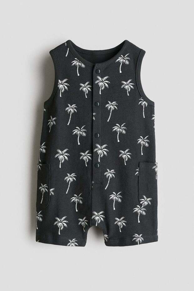 Cotton terry romper suit