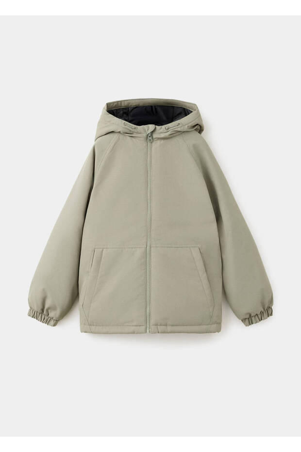 Kapüşonlu kapitone anorak