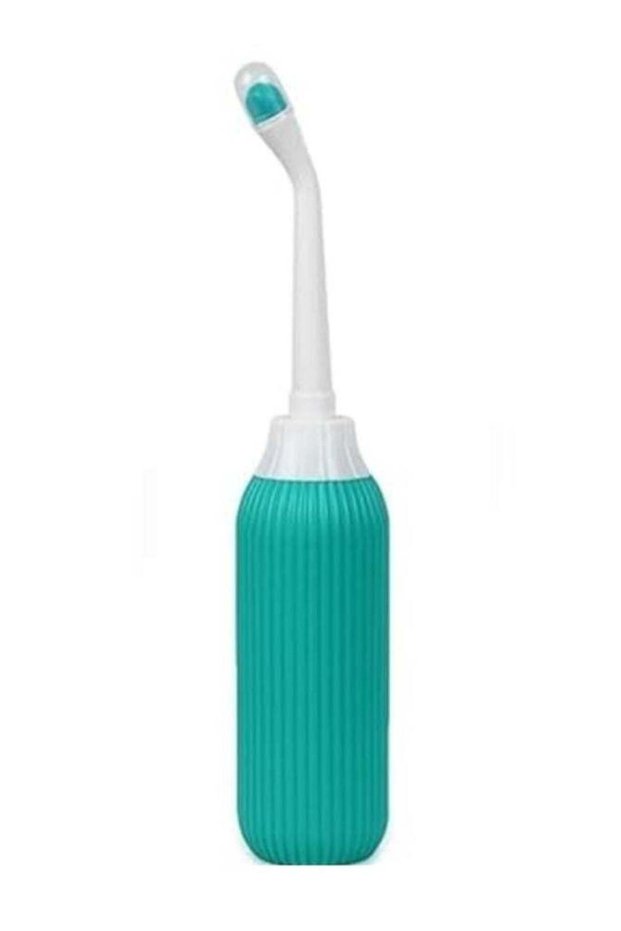 Multi Purpose, 500ml Portable Shattaf Bidet with Handheld Sprayer and Retractable Nozzle, Outdoor, Camping (GREEN)