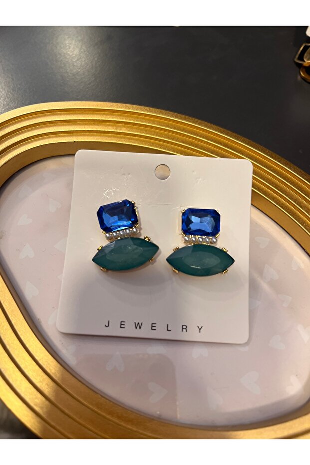 Green Laci Stone Earrings
