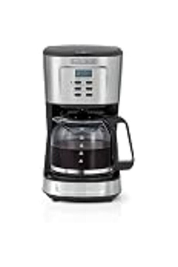+DECKER 12-Cup Coffee Maker, 900W Programmable Drip Coffee Machine, 1.5L Glass Carafe, 24-Hour Timer, Keep Warm Function, LCD Display, Auto Shut-Off, Boil Dry Protection, - DCM85-B5
