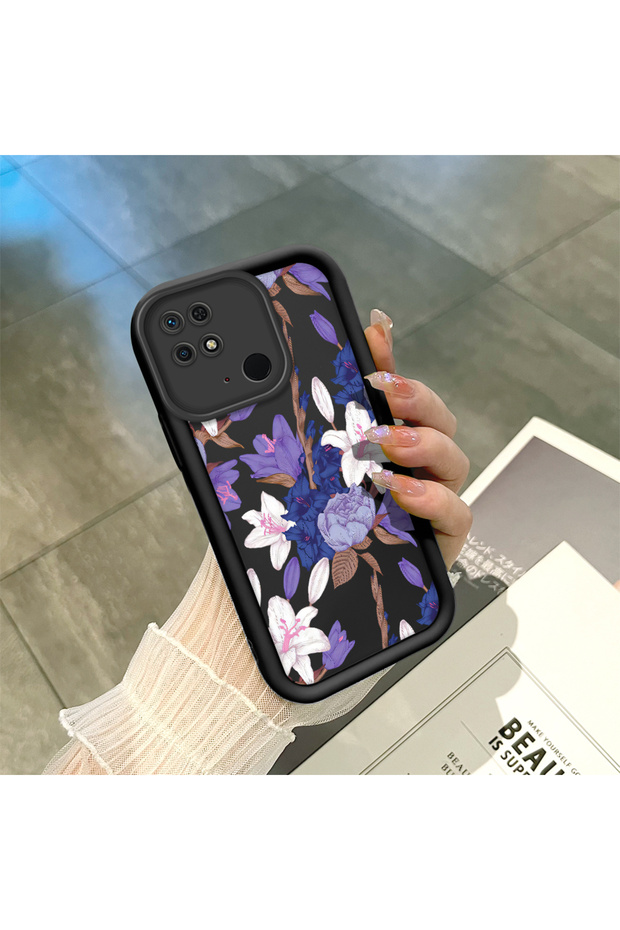 Redmi 10C Compatible Black Silicone Case with Shockproof Camera Protection