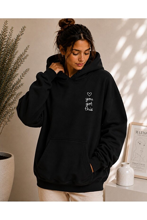 Women's Minimal Printed Oversize Sweatshirt