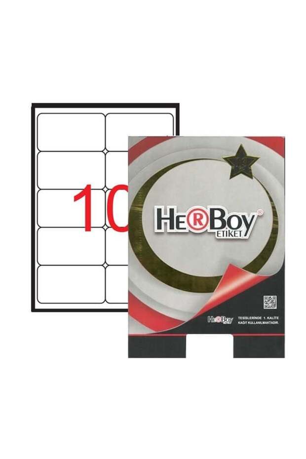 ملصق ليزر أبيض من هيربوي HB-1010 مقاس 99.06 مم × 57 مم