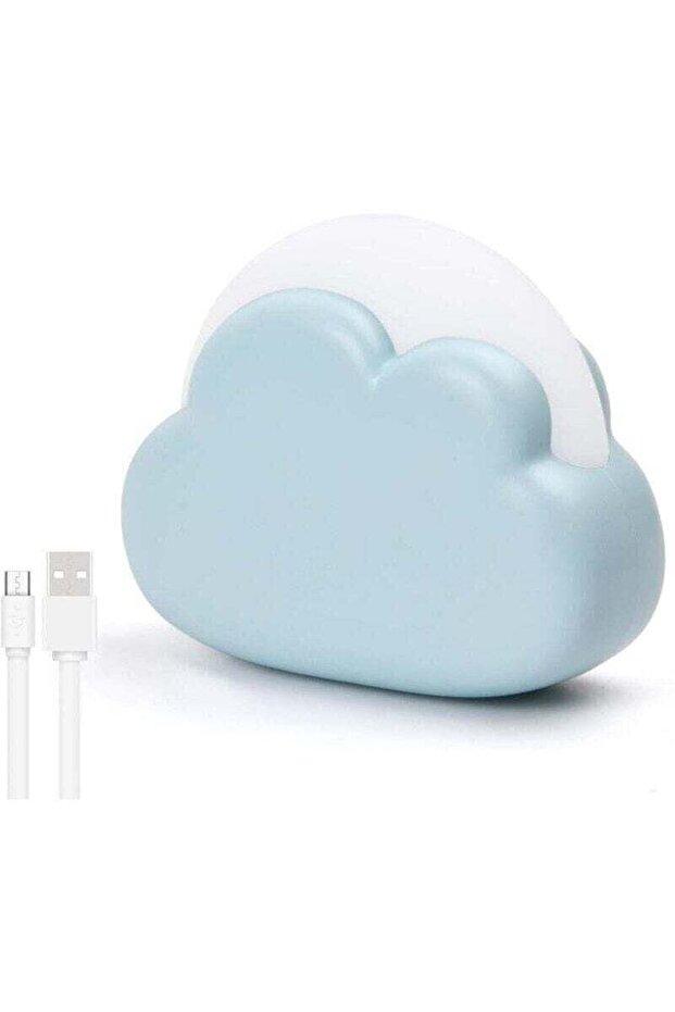 Rechargeable cloud night light 4 modes blue.