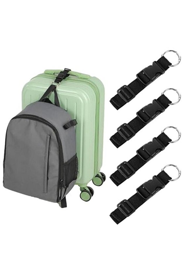 Adjustable luggage hooks and handle clips - four-piece set