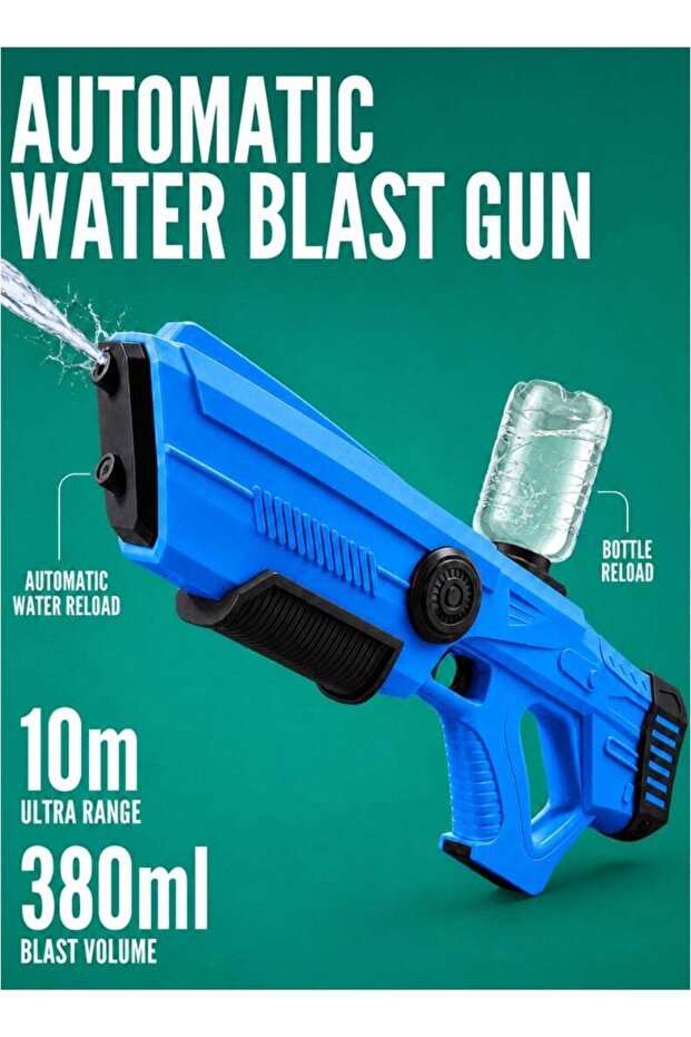 Electric Water Gun – Automatic Absorption, One-Click Shooting, Ultra-Long Range Blaster | Blue