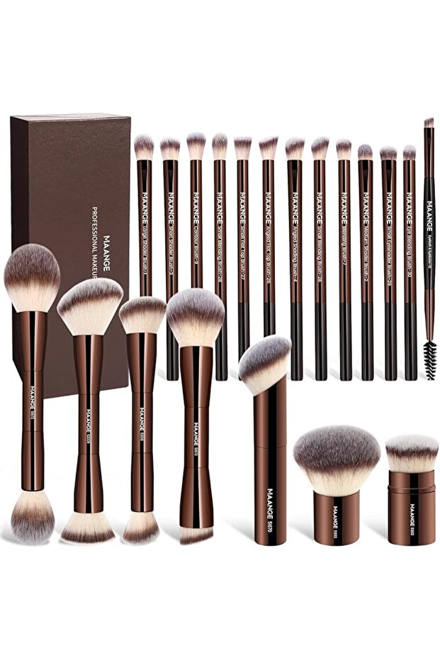 20 Pcs Makeup Brushes with Gift Box, Double-End Multi-functional Makeup Brushes for Blending