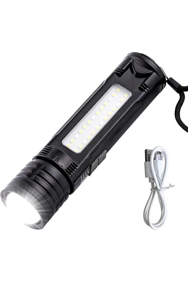 Solar LED Flashlight Super Bright, Torch Light Tactical Flashlight Hand Lamp with USB Rec