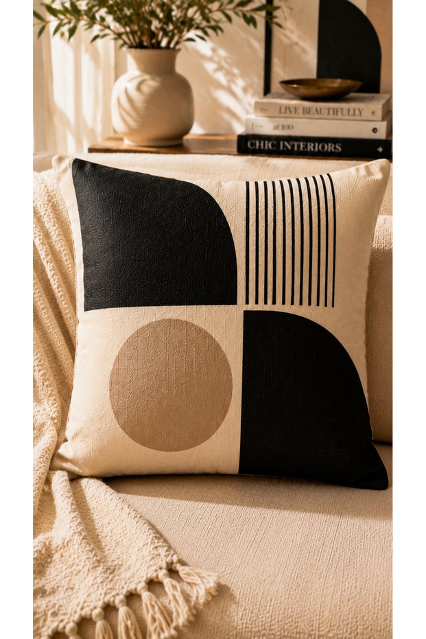 Patterned 1 Piece Throw Pillow Cover 43X43 cm Suede Fabric Decorative Pillowcase with Hidden Zipper (Double-Sided Printed)