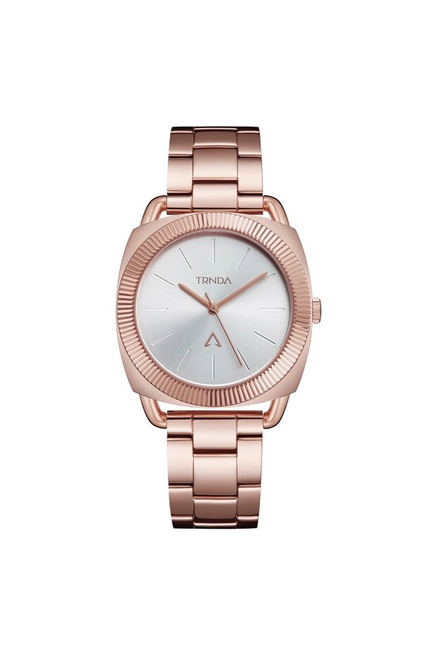 Women's Rose Gold Stainless Steel Watch, Silver Dial | Trnda-001