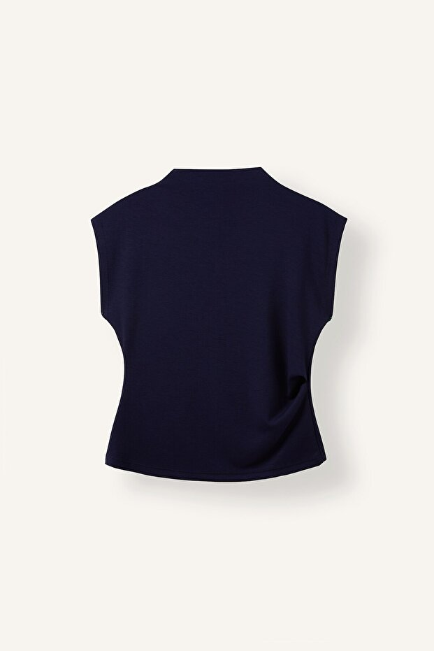 Slim Fit Half Turtleneck Short Sleeve T-Shirt F7760Ax26Au
