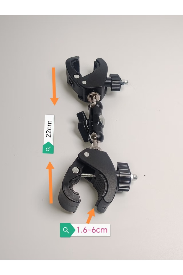 QJWD-1 Double-Headed Large Clamp Metal Round Tube Fixed Clamp 360 Degree Versatile Stick Support St